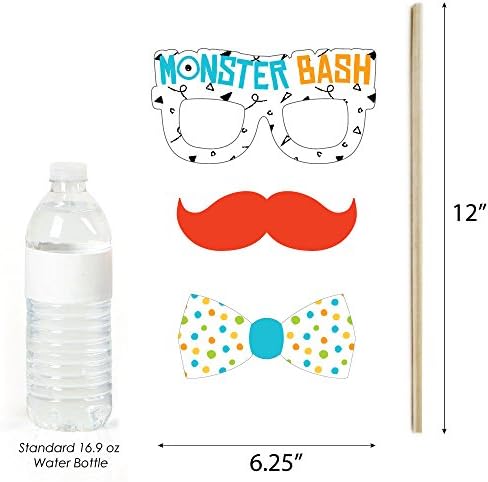 Nagy Dot a Boldogság Vicces Monster Bash - Kis Szörnyeteg, Szülinapi Party, vagy a Baby Shower Fotó Kellékek Kit - 30 Szám
