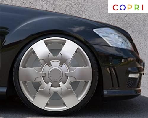 Copri Készlet 4 Kerék Fedél 16 Coll Ezüst Dísztárcsa Snap-On Illik Hyundai