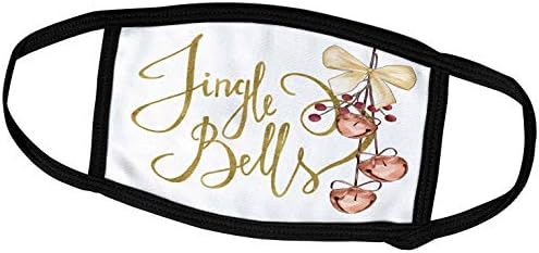 3dRose Jingle Bells egy Kép Akvarell Karácsonyi Harangok. - Arcát Takaró (fc_297560_1)