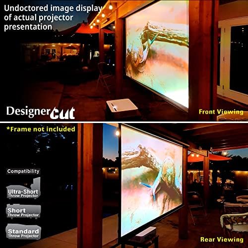 Elite Screens Tervező Vágott 135 Diag. 16:9, 4K/8K Ultra HD Elöl/Hátul DIY Nyers kivetítőn Anyag, WraithVeil Kettős Vetítés