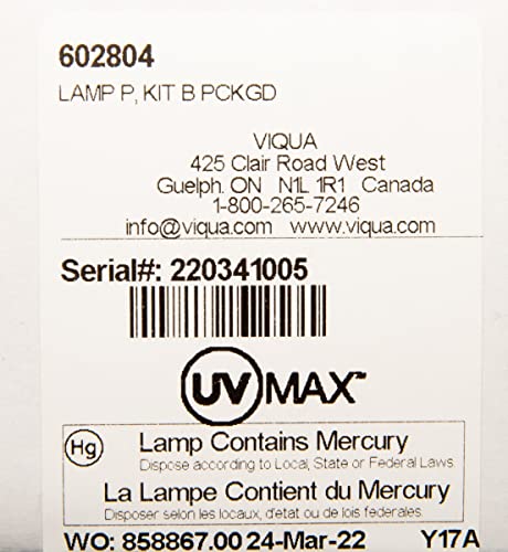 Viqua 602804 Csere UV Lámpa UVMAX B