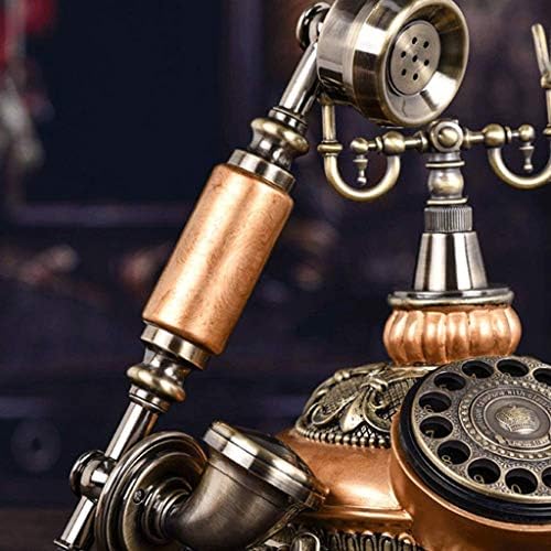 KLHHG Telefon - Klasszikus Vintage Retro Telefon, Régi Tárcsás Telefon Forgó Tárcsa Antik Vezetékes