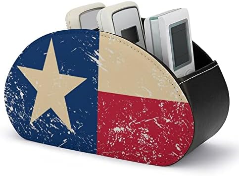 Texasi Állami Zászló TV Távirányító tartó, 5 Rekeszes PU Bőr Szervező Asztal Caddy Tároló Doboz