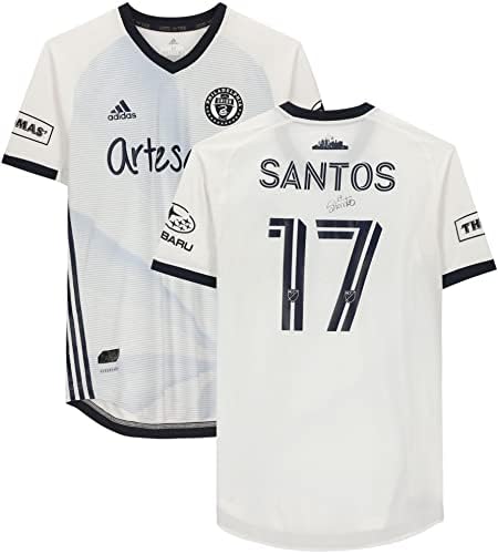 Sergio Santos Philadelphia Union Dedikált Match-Használt 17 Fehér Jersey a 2020-as MLS-Szezon - Dedikált MLB Mezek
