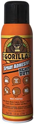 Gorilla, nagy teherbírású Ragasztó Spray, Többcélú, valamint Áthelyezhető, 14 Csepp, Tiszta, (Csomag 1) Spektrumok Arts & Crafts