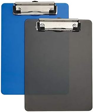1InTheOffice Kis Papírok 6x9 Műanyag Memo Méretű, Áttetsző Kék/Áttetsző Fekete, 6 x 9 Klip Testület - Mini (2)