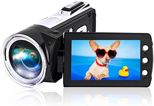 Heegomn videokamera Videokamera FHD 1080P 30FPS 24.0 MP Digitális Kamera Felvevő YouTube TikTok 2.7 Inch 270 fokban elforgatható Képernyő
