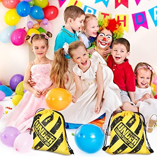 20 Csomag Építési Szülinapi Buli Táskák Építési Fél Húzózsinórral ajándékok Gyerekeknek, Születésnapi Party Szívességet Táskák