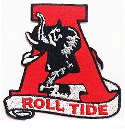 Kanin -Alabamai - Bíbor Roll Tide Sport Tapasz Logo Hímzéssel, Vasaló,Varrógép Szövet