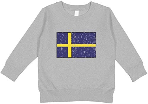 Amdesco Svédország Svéd Zászló Kisgyermek Pulóver
