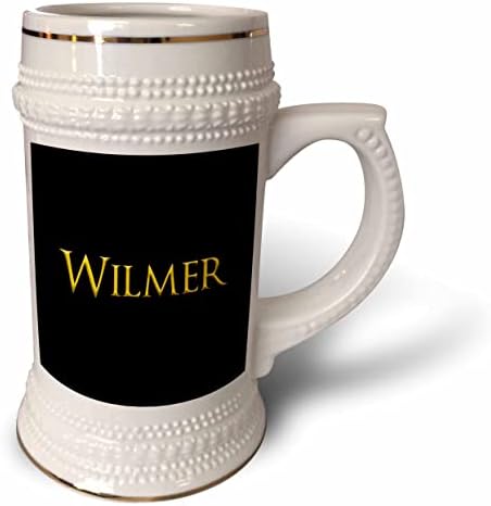3dRose Wilmer közös kisfiú neve az USA-ban. Sárga, fekete. - 22oz Stein Bögre (stn_354464_1)