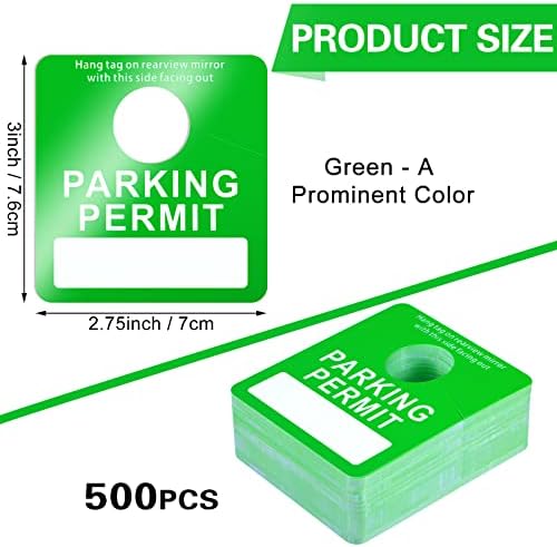 500 Csomag Parkolási Engedély Lógni Kategória Visszapillantó Tükör Lógni Kategória Műanyag Parkolás Plakátokat, PVC Lógni Címke, Ömlesztett