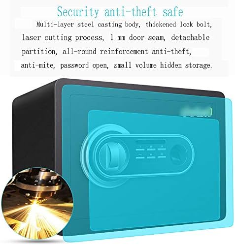 ZZHBXG Széfek Anti-Theft Ujjlenyomat Háztartási Láthatatlan Biztonságos 25CM Mini Jelszó Biztonságos Letéti Doboz, Home Office, valamint Szálloda