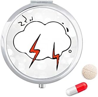 Időjárás Felhő Illusztráció A Minta Tabletta Esetben Zsebében Gyógyszer Tároló Doboz, Tartály Adagoló