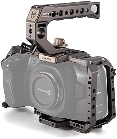Tiltaing Kamera Ketrec BMPCC 4K/6K Alapvető Kit | Fekete | Kompatibilis Blackmagic Pocket Cinema Kamerák | Felső Fogantyú, SSD Meghajtó Tartó,