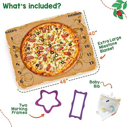 KIKIDOR Ínyenc Pizza Téma Baba Havi Milestone Takaró Fiúk Lányok Szórakoztató Élelmiszer Fél Újszülött Ajándék Baba Zuhany