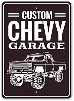 Chevy Garázs, Kocsi Fém Tábla - 16 x 24