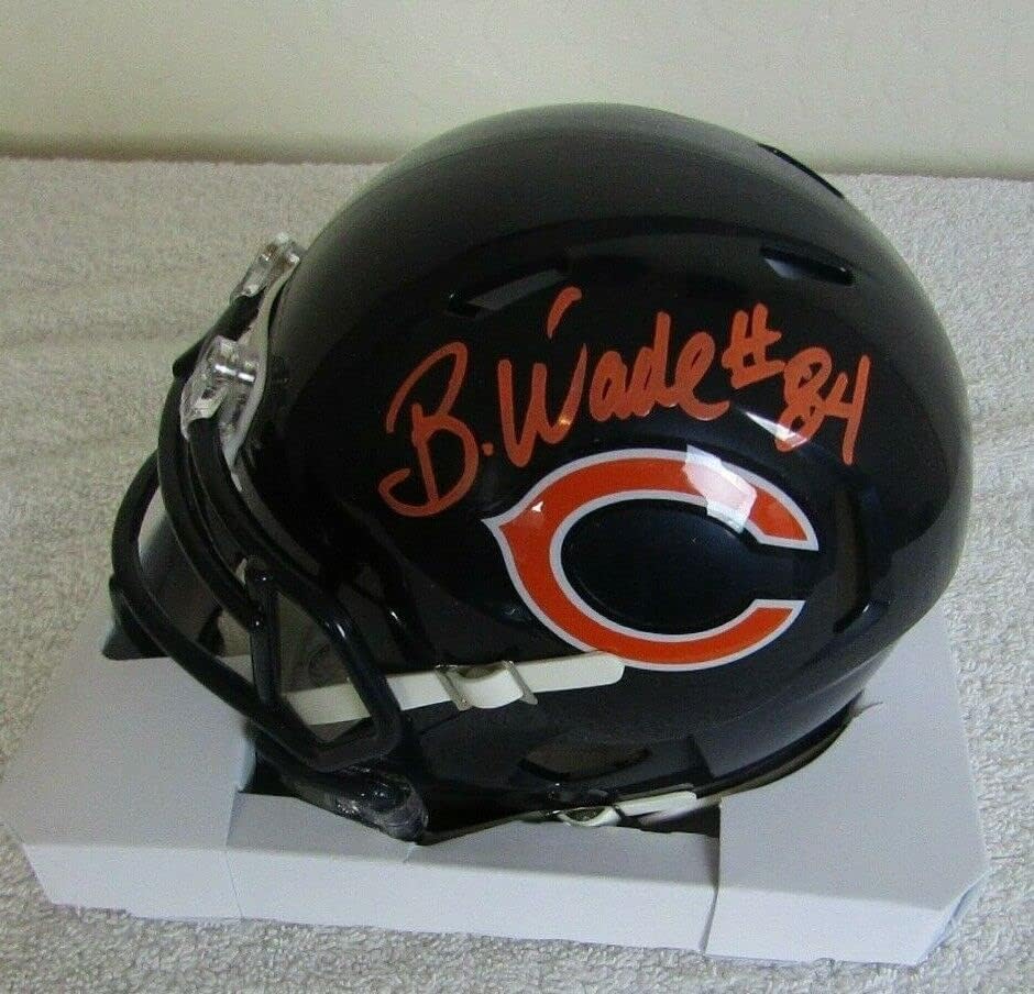 Bobby Wade Aláírt Dedikált NFL Chicago Bears Mini Sisak Beckett Hitelesítés