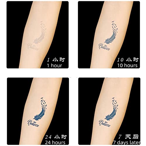 6 Lap Szexi Hold Tassel Lábát Gyűrű Herbal Juice Tetoválás Matricák Félig Állandó, Tartós, Vízálló, Nem Halványuló Reális Tetoválás