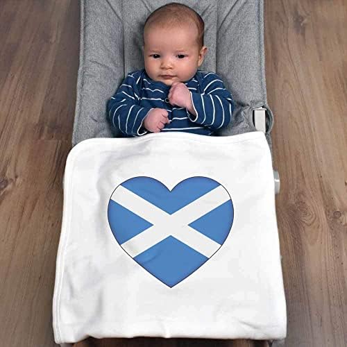 Azeeda 'Skócia Zászló Szerelmes Szív' Pamut Bébi Takaró/Kendő (BY00027990)