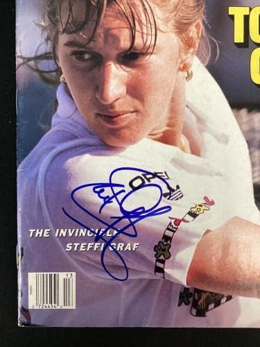 Steffi Graf Aláírt Sports Illustrated 3/27/89 Nincs Címke Tenisz US Open Auto SZÖVETSÉG - Dedikált Tenisz Magazin