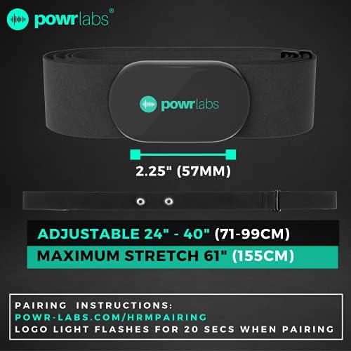 Powr Labs Bluetooth pulzusmérő Mellkas Heveder, pulzusmérő a Mellkas Heveder | ANT+ pulzusmérő, HRV Monitor ekg HRM Működik