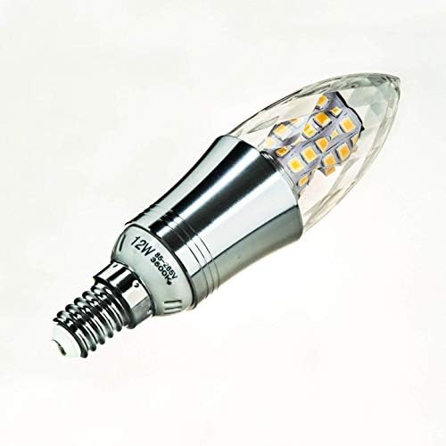 10-Pack E12 LED Gyertyatartót Izzó, 12W Nappal Fehér 6000K LED Gyertya Izzó, 80-100 Watt Izzók Egyenértékű, E12 Gyertyatartót Bázis,1200
