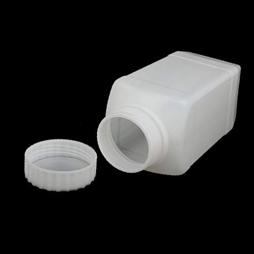 X-mosás ragályos 2db 1500ml Műanyag Csavaros Felső Négyzet alakú Mintában Reagens Üveg Fehér(2db 1500ml Tornillo de plástico Parte