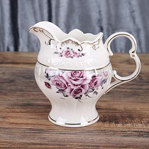 fanquare 15 Darab Porcelán Teás Készlet Felnőttek számára, Esküvői Tea Szolgáltatás, Nagy Brit Teáskanna a Csésze, Lila Rózsa