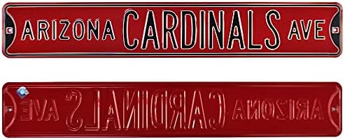 Arizona Cardinals Avenue Hivatalosan Engedélyezett Hiteles Acél 36x6 Red & Black NFL utcatábla