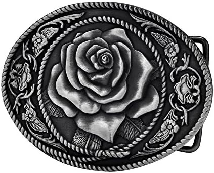 Csat Düh Vintage Rose Dekoratív Öv Buck Snap Az Antik Nyugati