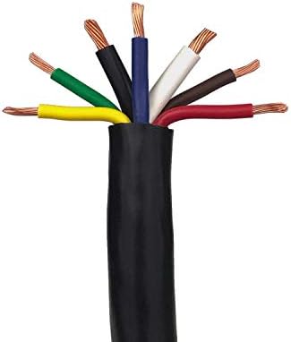 7 Kalauz Trailer Kábel, 10-12-14 AWG GPT, színkódolt PVC Vezeték a PVC-burkolat, 25' Hossza