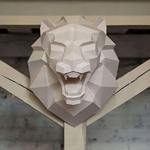 WLL-DP 3D Oroszlán Fejét Papír Modell Papír Trófea Kézzel készített Játék DIY Papercraft Origami Papír Puzzle-Szobor, Fotó Kellékek
