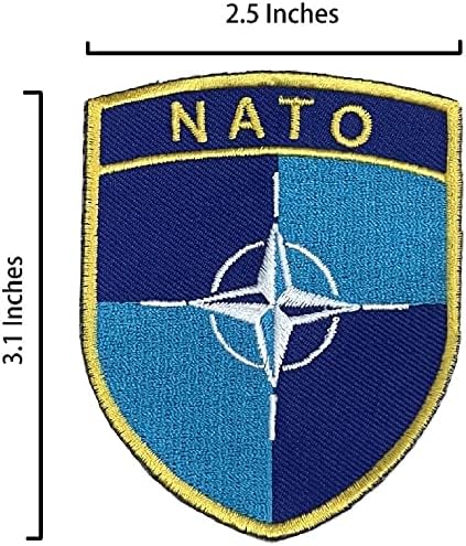 Egy-EGY 3D-s NATO-Szimbólum Morál Jelkép Foltok + Szlovákia Ország Katonai Gallér Zománc-Pin-kódot, Varrni-a Tapaszt a Hadsereg