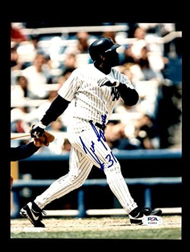 Tim Raines PSA DNS-Coa Aláírt 8x10 Fotó Autogram - Dedikált MLB Fotók