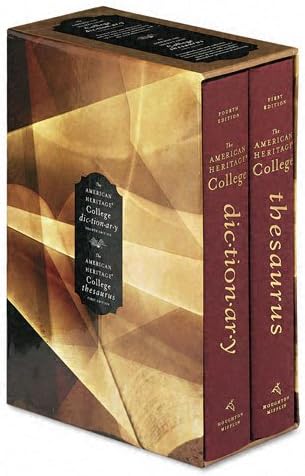 Houghton Mifflin Főiskola Amerikai Örökség Deluxe Hardbound Referencia-Asztal Szett, Szótár & Tezaurusz