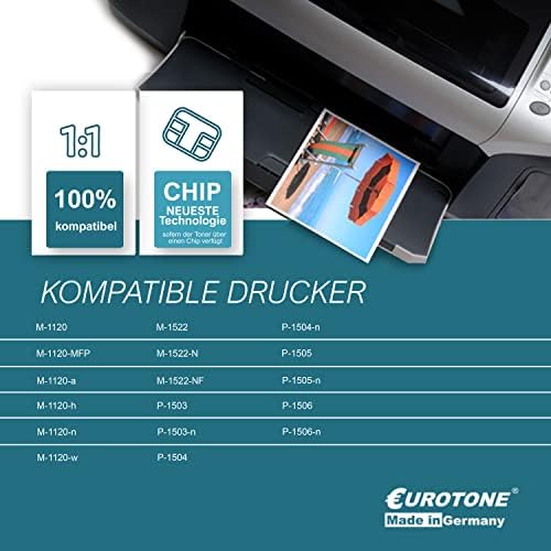 Eurotone Utántöltő Festék + Chip HP Laserjet P 1503 1504 1505 1506 n Kitölti CB436A 36A