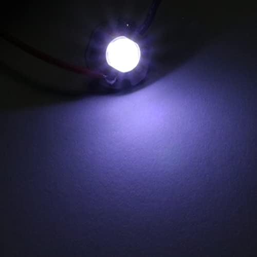 PATIKIL 0.6 LED Chip Izzó, 5 Csomag 350mA 1W Alumínium felület COB Lámpa Gyöngyök Fény Vezeték DIY Lámpatestek, hideg Fehér 10000-15000K
