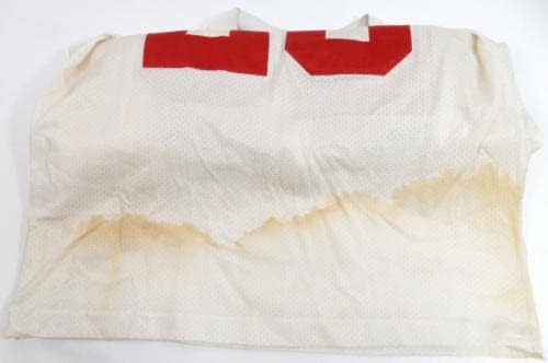 1980-as évek 1990-es évek Elején a San Francisco 49ers 20 Játékban Használt Fehér Jersey 744 - Aláíratlan NFL Játék Használt
