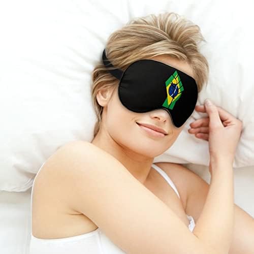 Brazil Zászló Ellenállni Aludni Szem Maszk Puha Vicces Szem Árnyék Kendőt Szem Fedezze Alszik Maszk Utazás