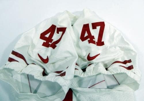 2012-es San Francisco 49ers 47 Játék Kiadott Fehér Jersey 44 DP34770 - Aláíratlan NFL Játék Használt Mezek