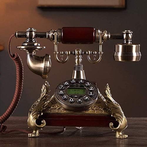 SXNBH Telefon Vintage Amerikai Iroda Dekoráció Vezetékes Telefon Fix Vezetékes Telefon Gravírozás