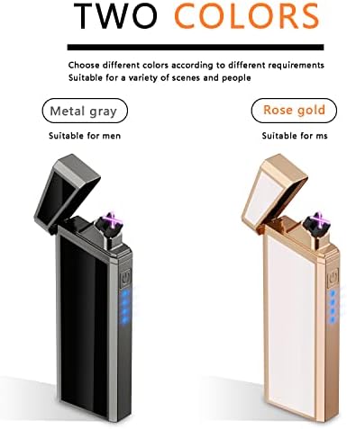 Öngyújtó - Kxx Elektromos Öngyújtó Szélálló Kettős ARC Plazma Könnyebb, USB Újratölthető Öngyújtó Akkumulátor Jelzőfény a Tűz, a Gyertya,