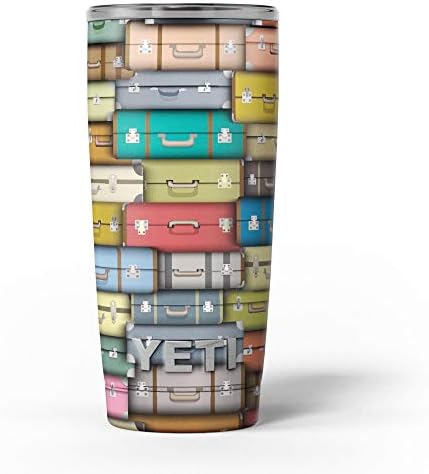 Design Skinz Tarka Utazó Bőrönd - Bőr Matrica Vinil-Wrap Készlet Kompatibilis A Yeti Rambler Hűvösebb Pohár Csésze