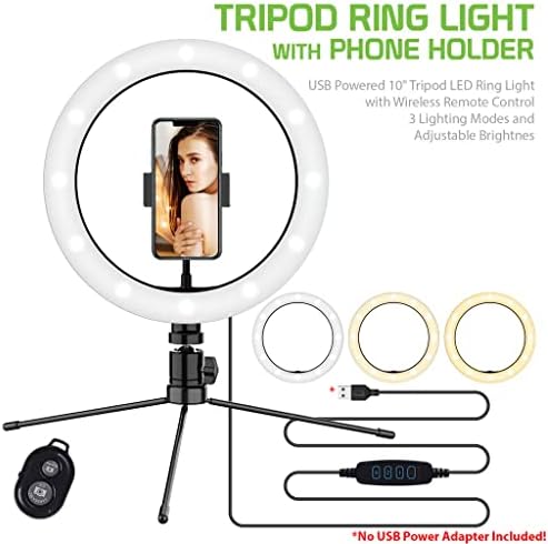 Világos Kereteket Gyűrű Tri-Color Light Kompatibilis A Canon Ivy Cliq Plusz 10 Hüvelykes Távoli Live Stream/Smink/YouTube/TikTok/Video/Forgatás