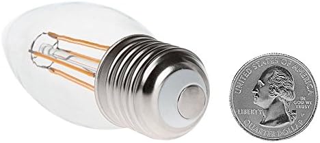 HŐS-LED B11-DS-4W-WW27 Szabályozható B11 E26/E27 4W Edison Stílusú LED-Végtelen szálból készült Csillár Gyertya Izzó, 40W Egyenértékű,