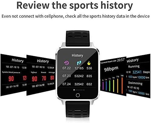 Smartwatch 1.54 hüvelyk Fitness Karszalag Aludni, Monitoring, lépésszámláló, IP68 Vízálló Kalória, SMS SMS-ben a Férfiak esetében az