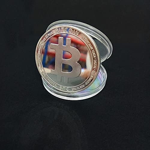 Emlékérme ezüstözött Bitcoin Bitcoin Virtuális Bitcoin Érme Hobbi Virtuális Érme 2021 Limited Edition Gyűjtemény, Érme védőburkolat