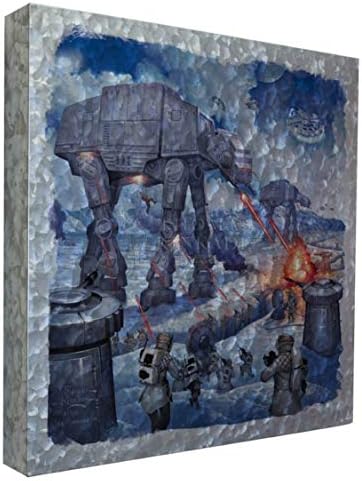 Thomas Kinkade Studios Star Wars Művészet A Csata a Hoth 14 x 14 Fém Doboz, Művészet