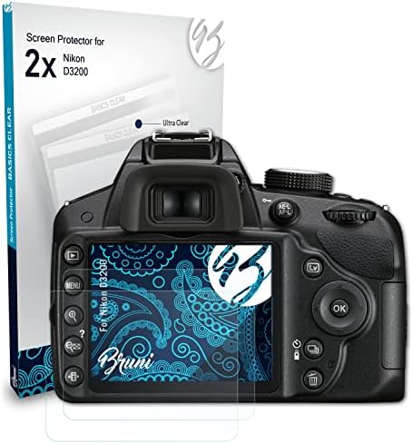 Bruni képernyővédő fólia Kompatibilis Nikon D3200 Védő Fólia, Crystal Clear Védő Fólia (2X)